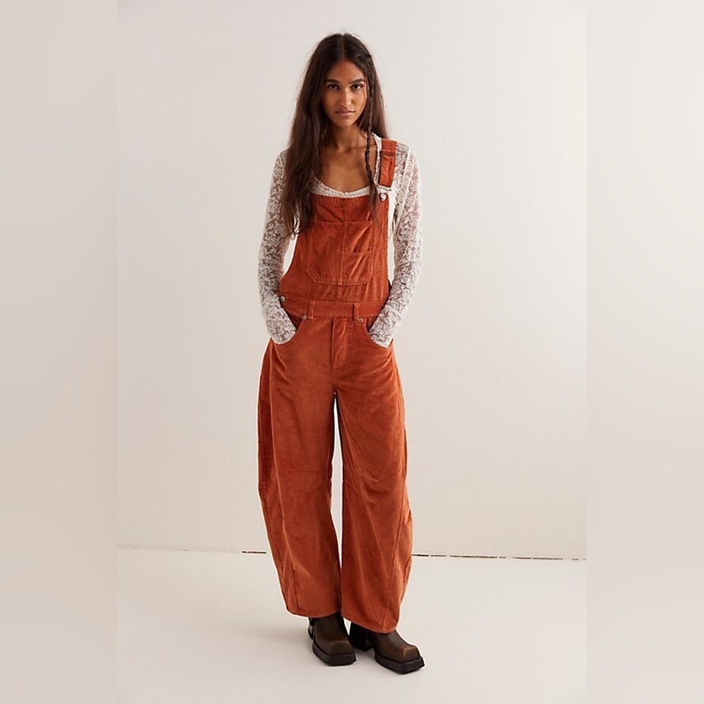 Freee people Good Luck Cord Overalls